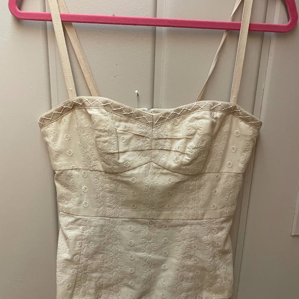 Adorable Nanette Lenore Cream Bustier size 4